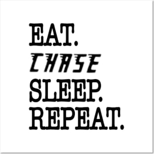 Eat Chase sleep repeat Posters and Art